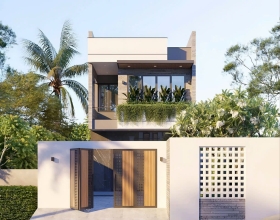 Mẫu nhà ống 2 tầng 6x15m mái bằng hiện đại, đẹp tinh tế và tiện nghi